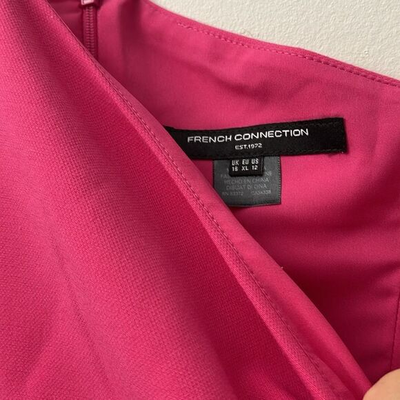 French Connection Whisper One Shoulder Sarong Tie Dress Size 12 - Picture 7 of 9